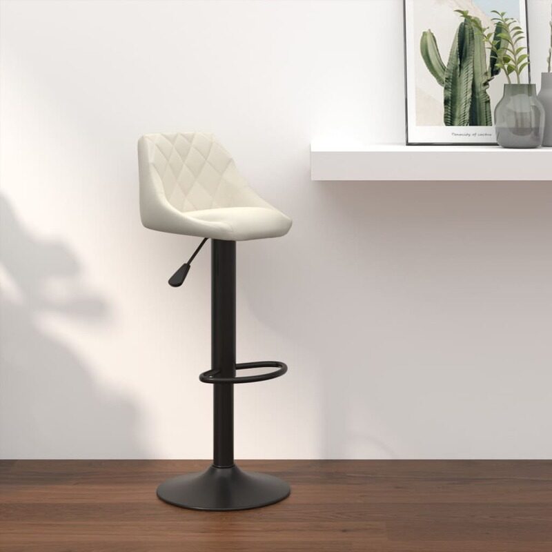 

vidaXL Bar Stool Cream Velvet