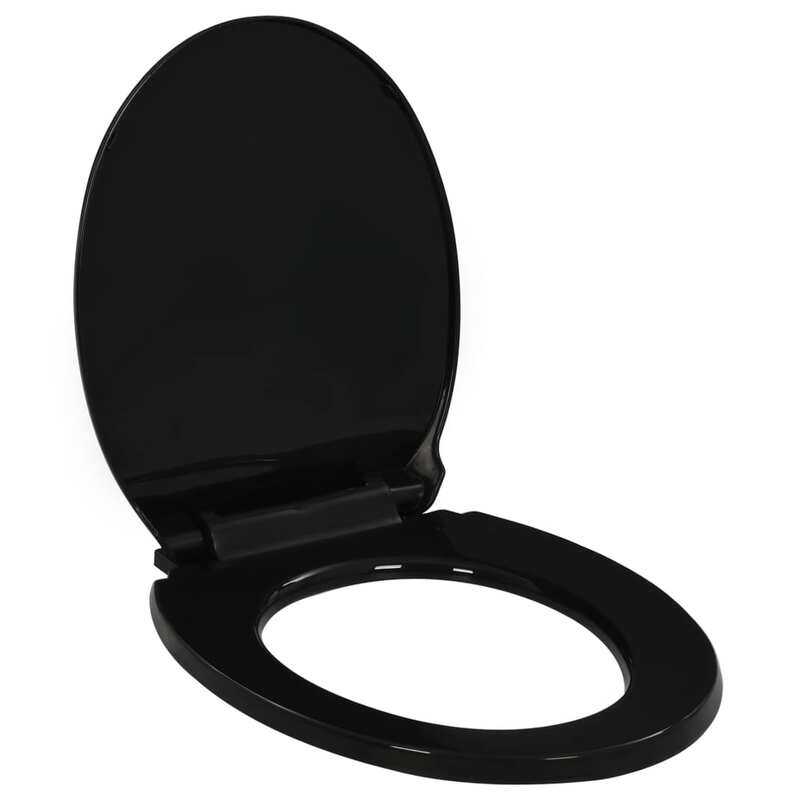 

vidaXL Soft-close Toilet Seat with Quick-release Design Black