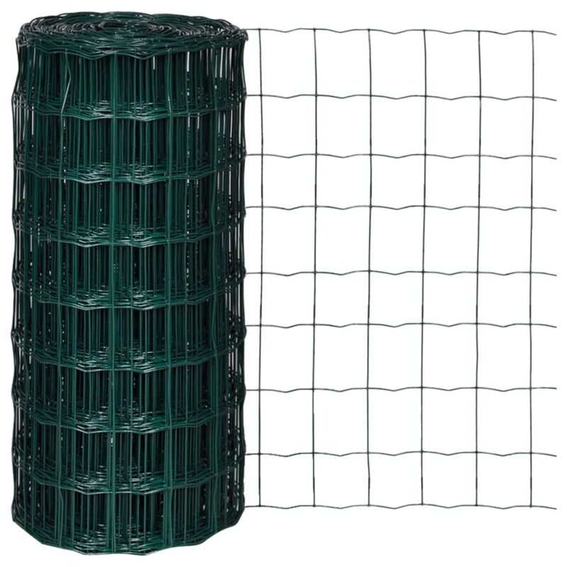 

vidaXL Euro Fence Steel 25x0.8 m Green