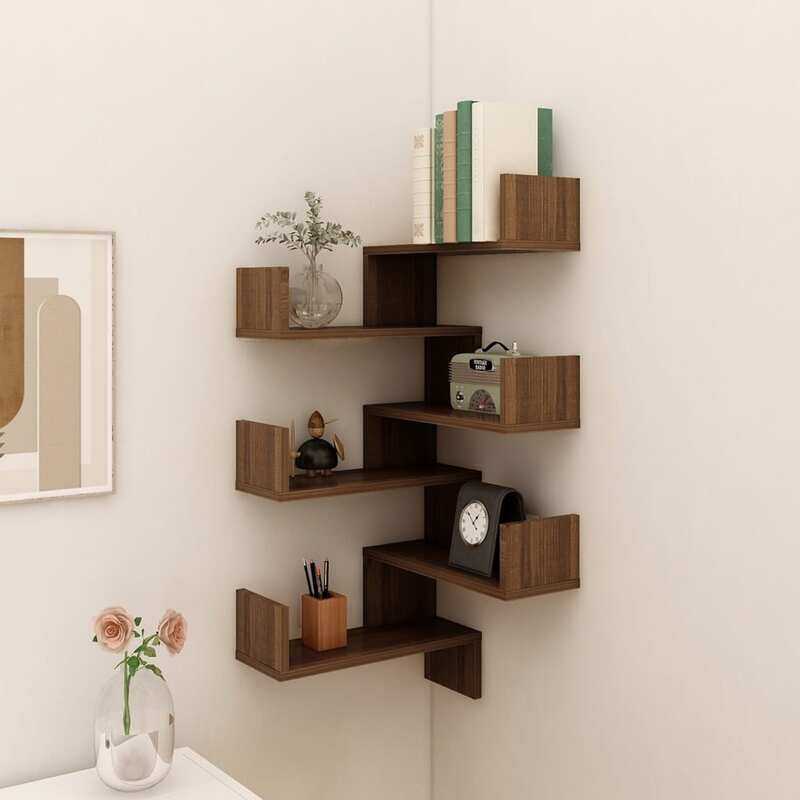 

vidaXL Wall Corner Shelves 2 pcs Brown Oak 40x40x50 cm Engineered Wood