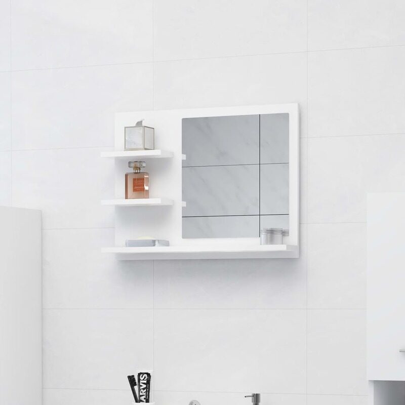 

vidaXL Bathroom Mirror White 60x10.5x45 cm Engineered Wood