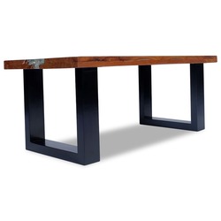 vidaXL Coffee Table Teak Resin 100x50 cm