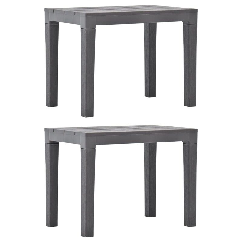 

vidaXL Garden Benches 2 pcs Mocca Plastic