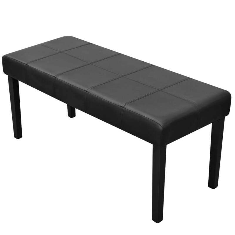 

vidaXL Black High Quality Artificial Leather Bench