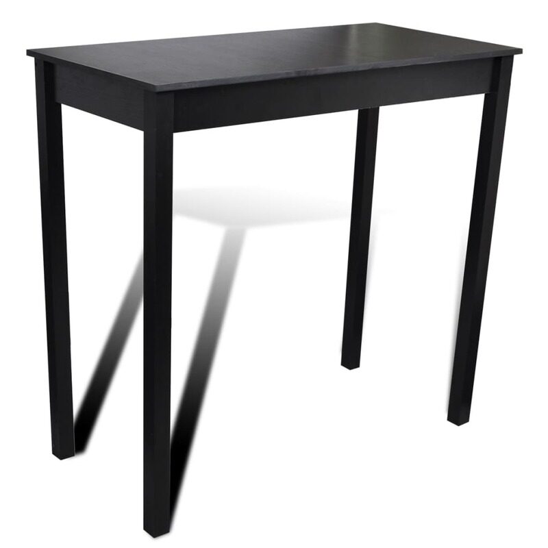 

vidaXL Bar Table MDF Black 115x55x107 cm