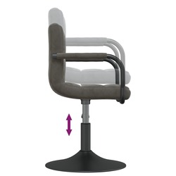 vidaXL Swivel Dining Chairs 4 pcs Dark Grey Velvet