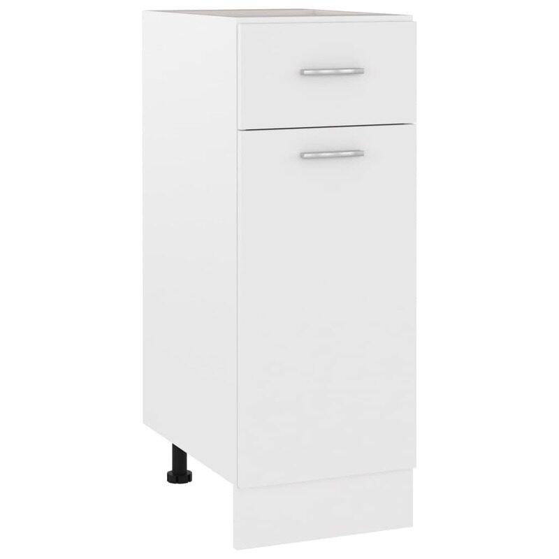 vidaXL Drawer Bottom Cabinet White 30x46x81.5 cm Engineered Wood