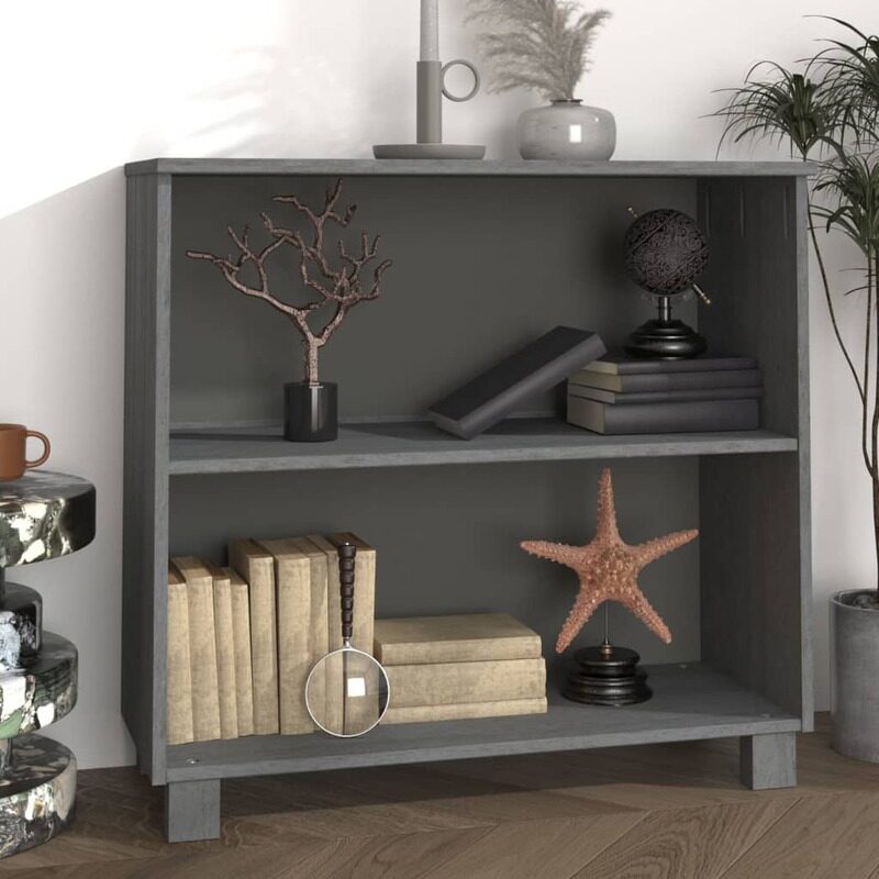 

vidaXL Sideboard HAMAR Dark Grey 85x35x80 cm Solid Wood Pine