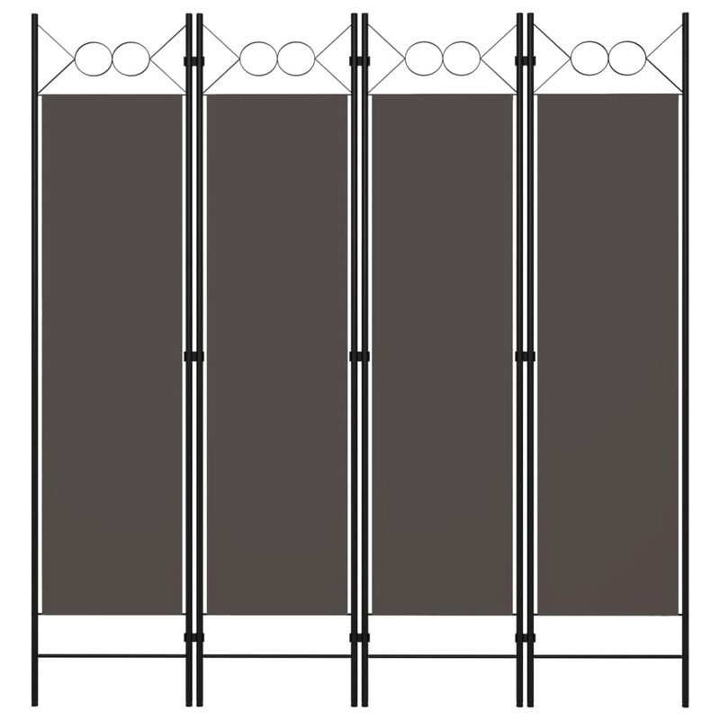 

vidaXL 4-Panel Room Divider Anthracite 160x180 cm