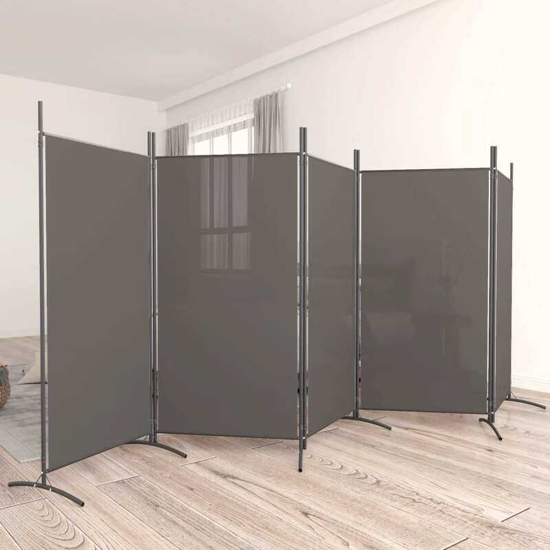 

vidaXL 5-Panel Room Divider Anthracite 433x180 cm Fabric