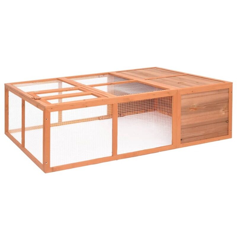 

vidaXL Garden Animal Cage 150x100x50 cm Solid Firwood