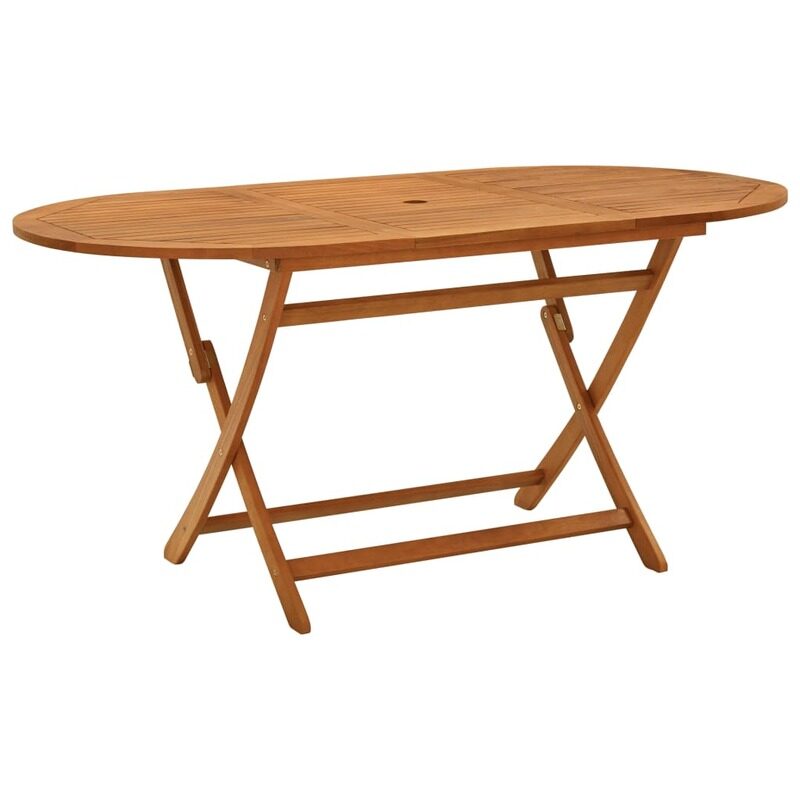 

vidaXL Folding Garden Table 160x85x75 cm Solid Eucalyptus Wood