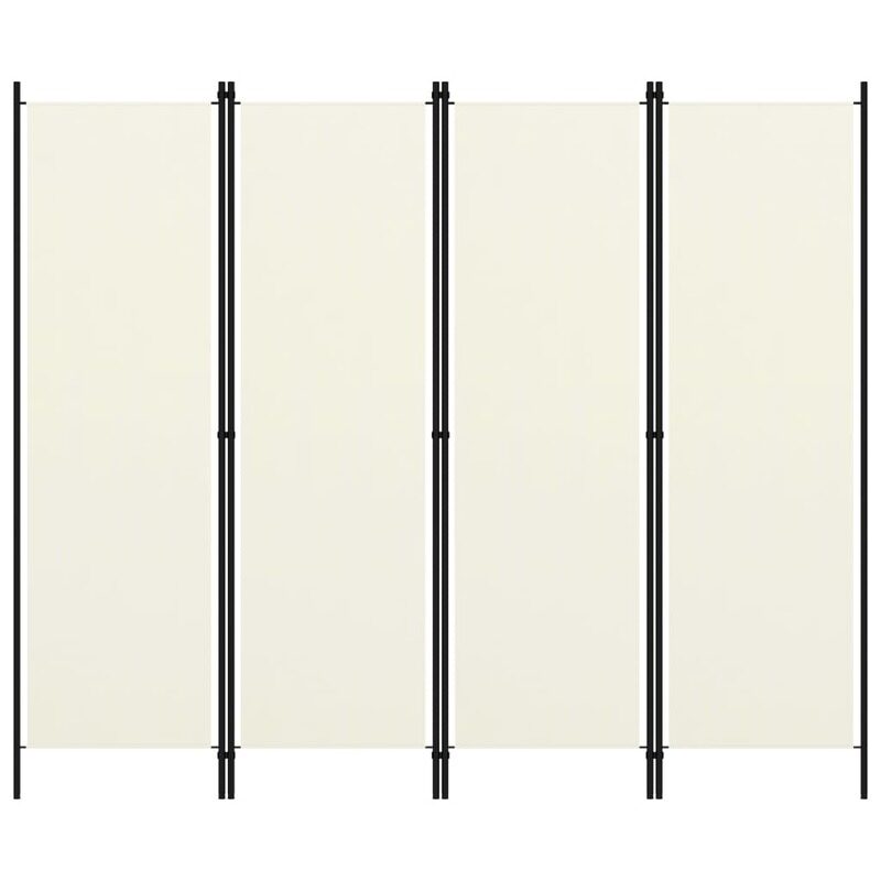 

vidaXL 4-Panel Room Divider Cream White 200x180 cm