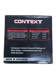 Context Hookah Charcoal - Natural Coconut Shisha Coal Cubes - Incense Burner Cube Briquettes - 62 Count & 1 KG (2.20 lbs) - Premium Quality 26mm (1x1x1 in)