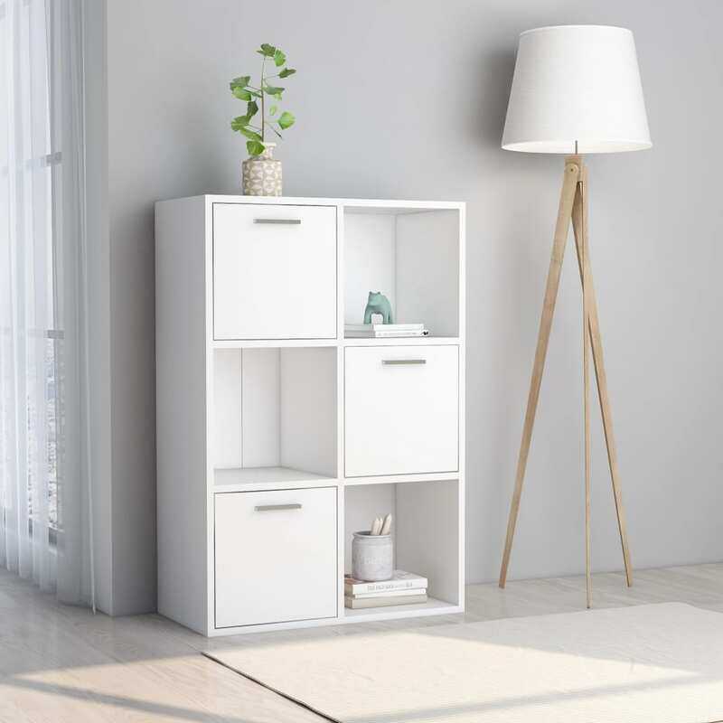 

vidaXL Storage Cabinet White 60x29.5x90 cm Engineered Wood