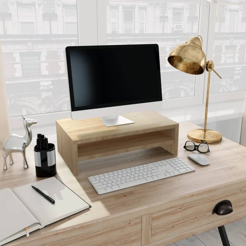 

vidaXL Monitor Stand Sonoma Oak 42x24x13 cm Engineered Wood