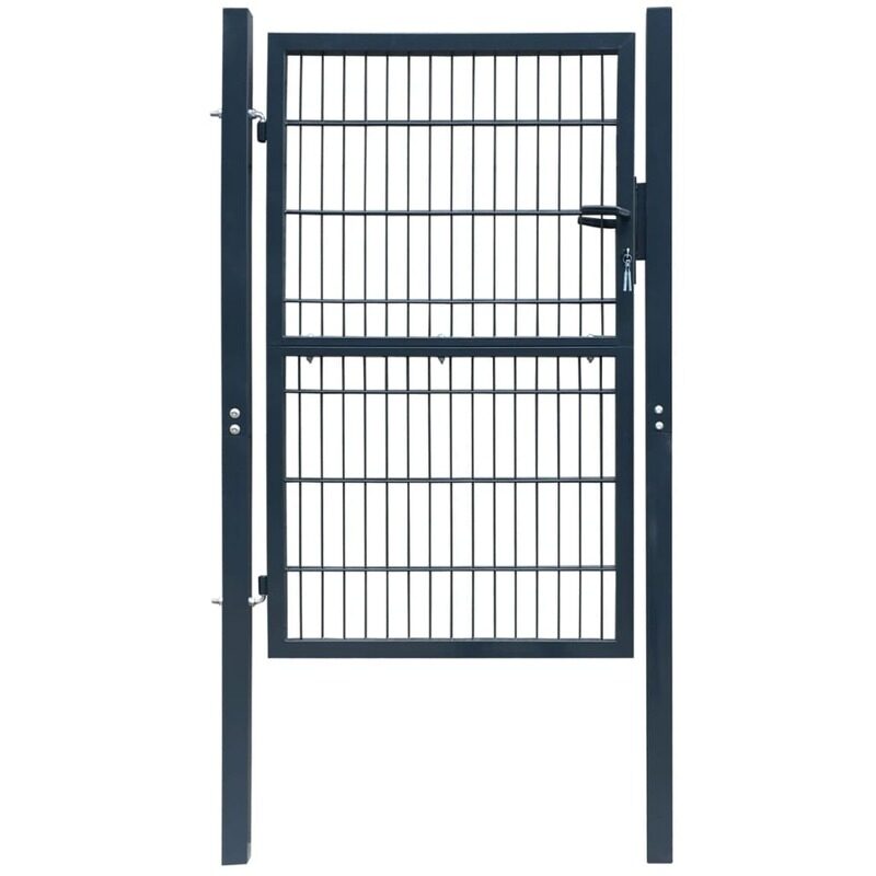

vidaXL 2D Fence Gate (Single) Anthracite Grey 106 x 170 cm
