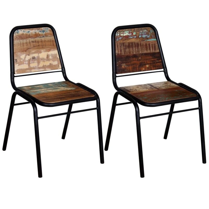 

vidaXL Dining Chairs 2 pcs Solid Reclaimed Wood