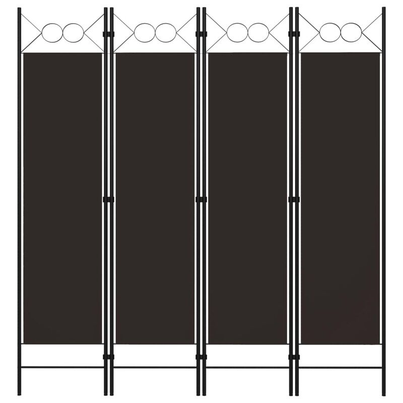 

vidaXL 4-Panel Room Divider Brown 160x180 cm