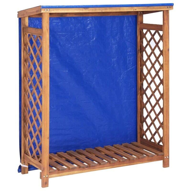 

vidaXL Firewood Storage Shed 105x38x115 cm Solid Acacia Wood