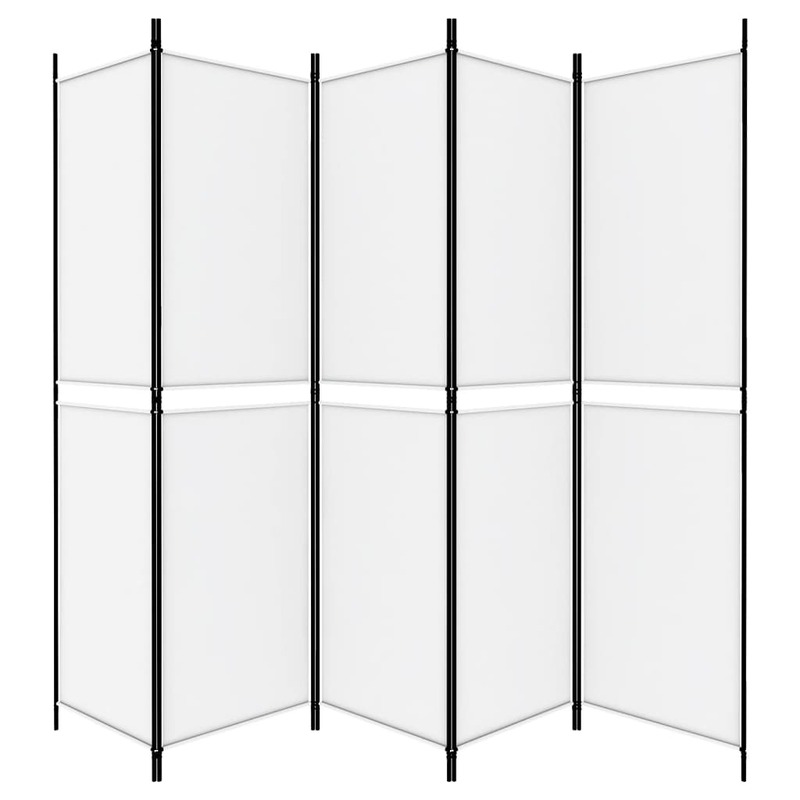 vidaXL 4-Panel Room Divider White 250x200 cm Fabric