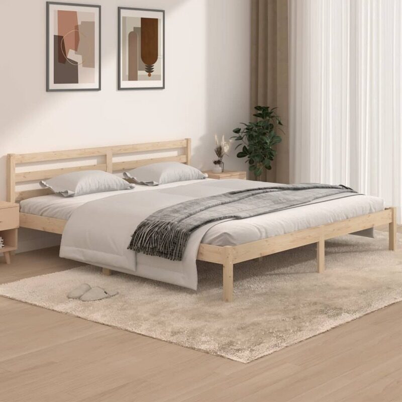 

vidaXL Bed Frame Solid Wood Pine 180x200 cm 6FT Super King