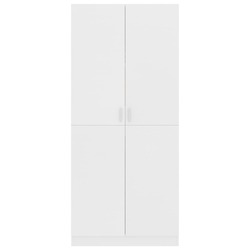 vidaXL Wardrobe White 80x52x180 cm Engineered Wood