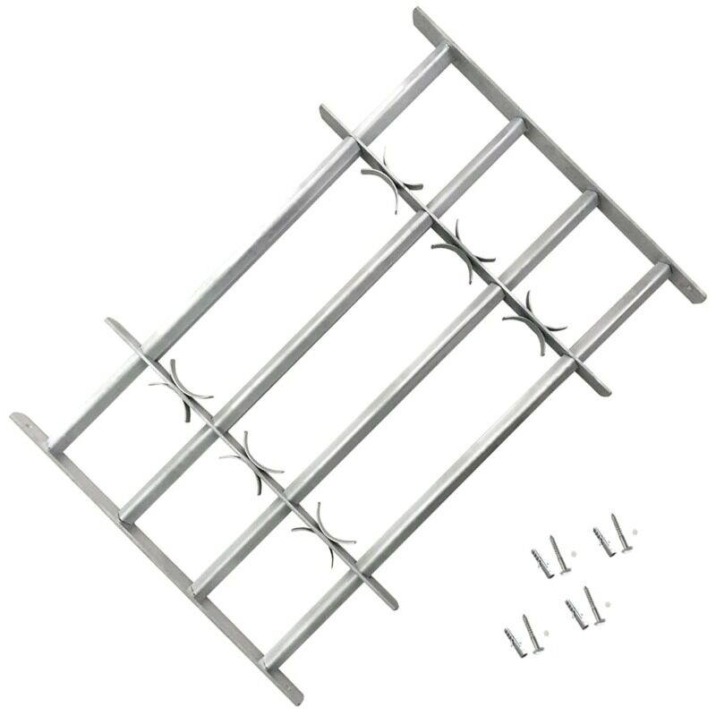 

vidaXL Adjustable Security Grille for Windows with 4 Crossbars 1000-1500 mm