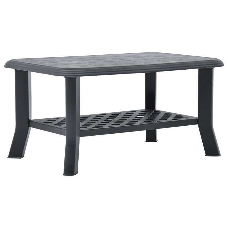 

vidaXL Coffee Table Anthracite 90x60x46 cm Plastic