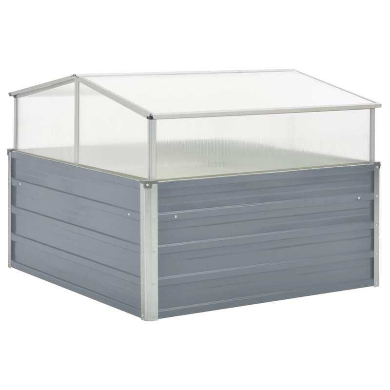 

vidaXL Greenhouse 100x100x85 cm Galvanised Steel Grey