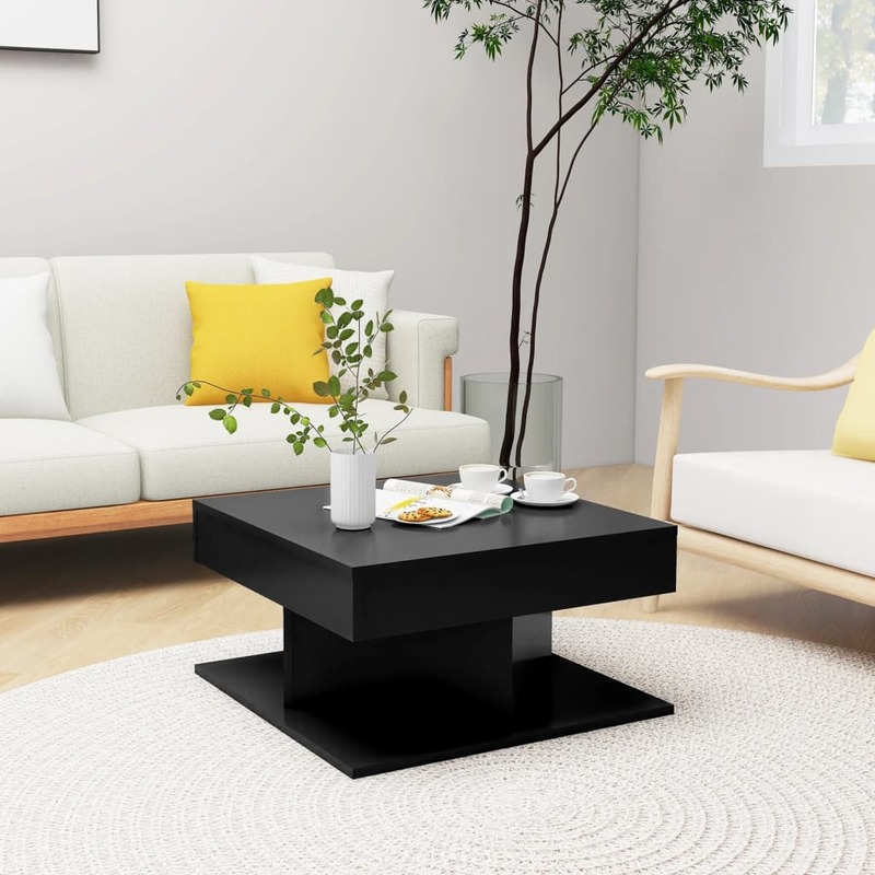 vidaXL Coffee Table Black 90x60x31 cm Engineered Wood