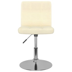 vidaXL Swivel Dining Chairs 6 pcs Cream Fabric
