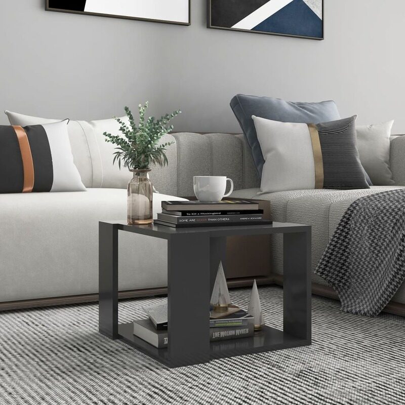 

vidaXL Coffee Table Grey 40x40x30 cm Engineered Wood