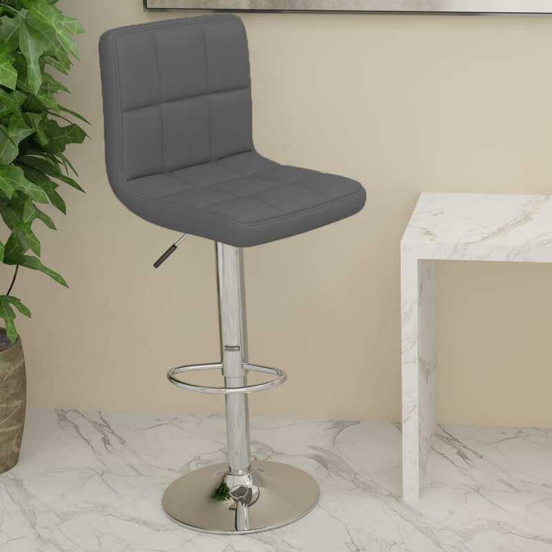 

vidaXL Bar Stool Grey Faux Leather