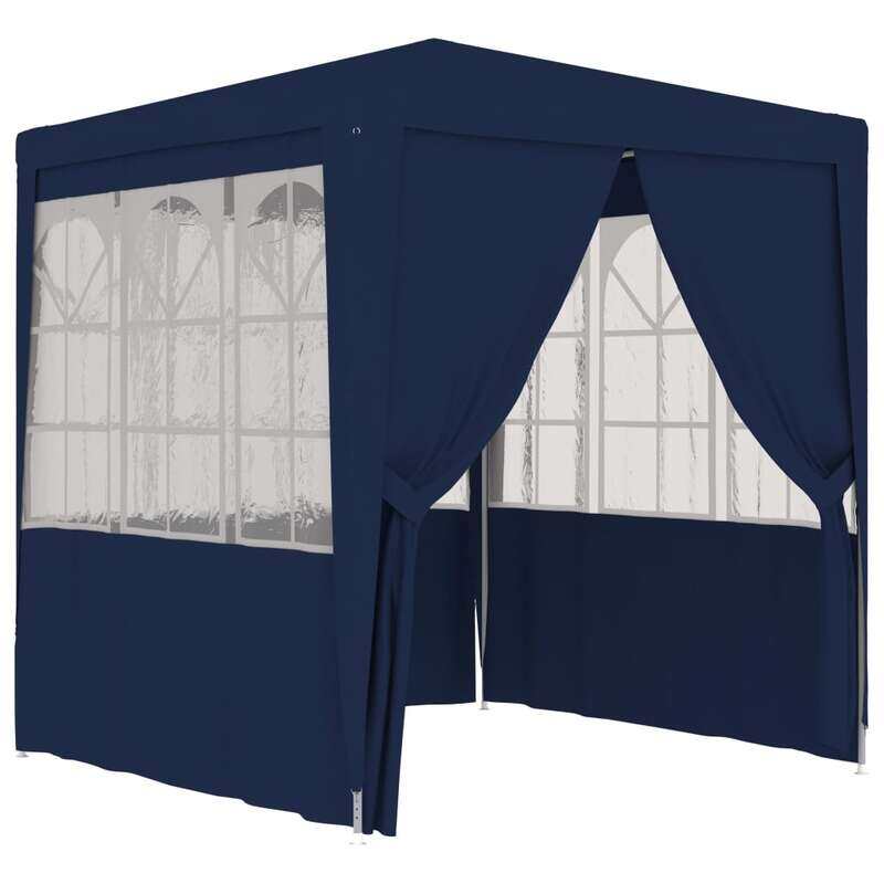 

vidaXL Professional Party Tent with Side Walls 2.5x2.5 m Blue 90 g/m