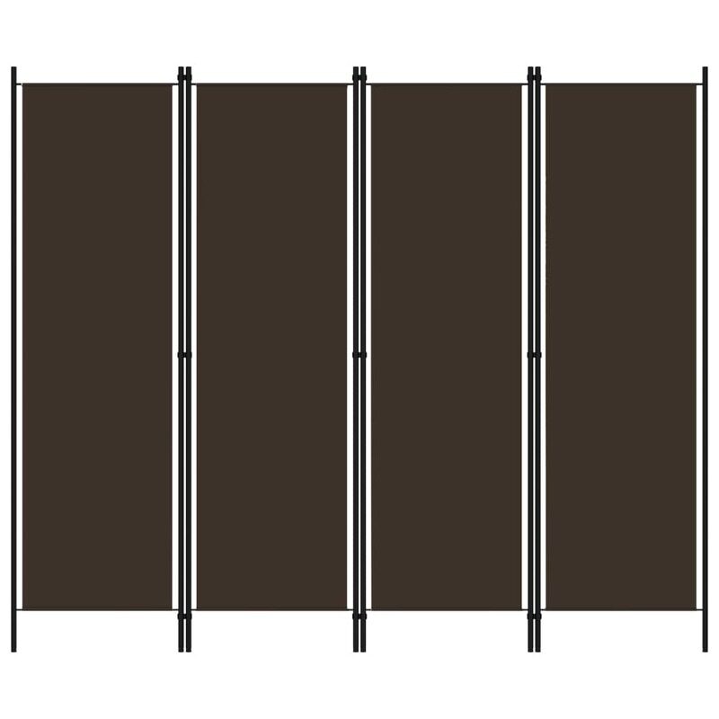 

vidaXL 4-Panel Room Divider Brown 200x180 cm