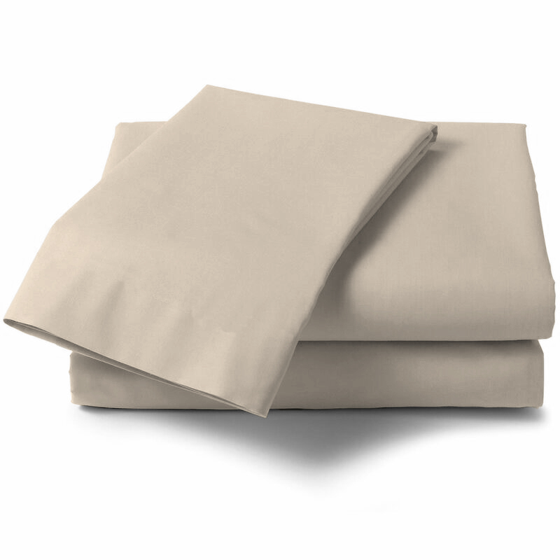 Context Twin Size Cream Soft Wrinkle Free Microfiber Bed Sheet Set w/ Pillow Cover