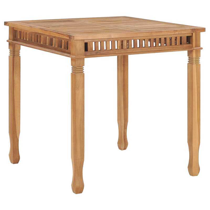 

vidaXL Garden Dining Table 80x80x80 cm Solid Teak Wood