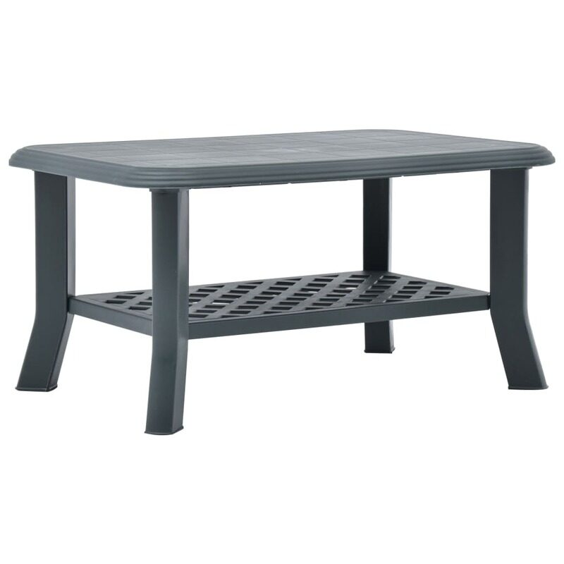 

vidaXL Coffee Table Green 90x60x46 cm Plastic