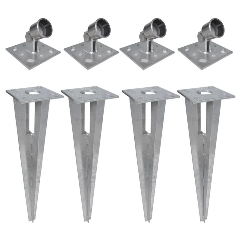 

vidaXL Strive Post Spikes 4 pcs Steel