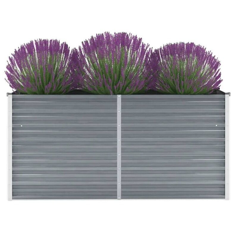 

vidaXL Garden Raised Bed Galvanised Steel 160x40x77 cm Grey