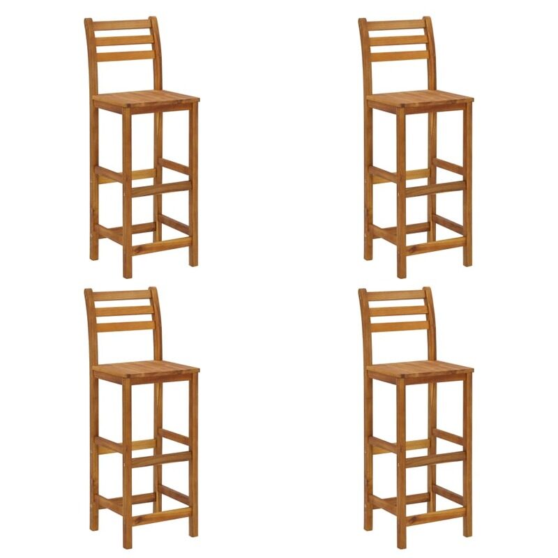 

vidaXL Bar Stools 4 pcs Solid Acacia Wood