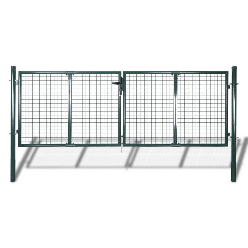 

vidaXL Garden Mesh Gate Fence Door Wall Grille 289 x 75 cm / 306 x 125 cm