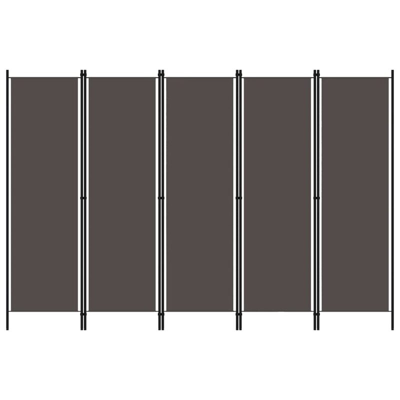 

vidaXL 5-Panel Room Divider Anthracite 250x180 cm