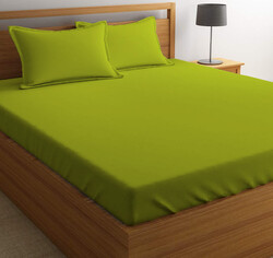 Context Queen Size Green Soft Wrinkle Free Microfiber Bed Sheet Set w/ Pillow Covers