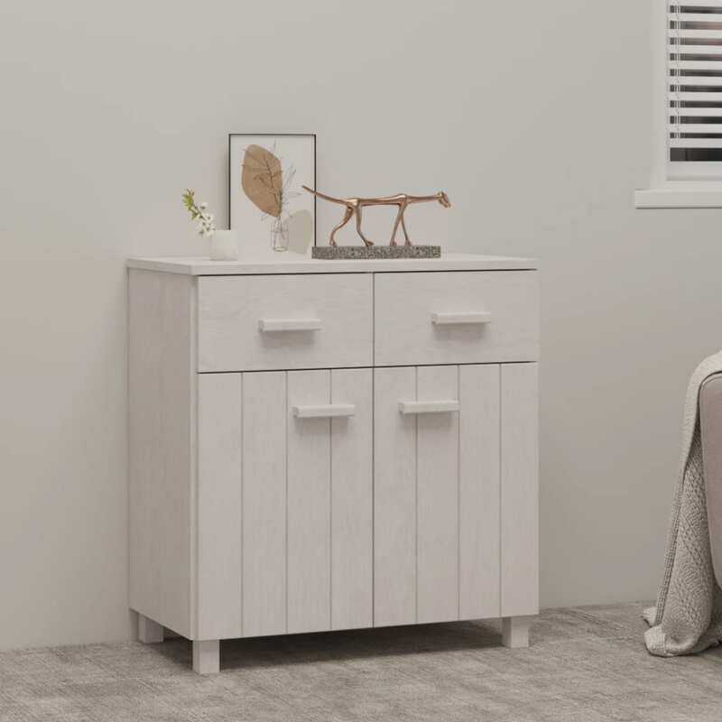 

vidaXL Sideboard HAMAR White 79x40x80 cm Solid Wood Pine