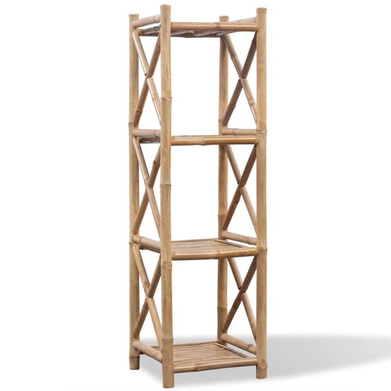 

vidaXL 4-Tier Square Bamboo Shelf