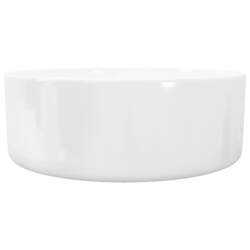 vidaXL Basin Round Ceramic White 40x15 cm