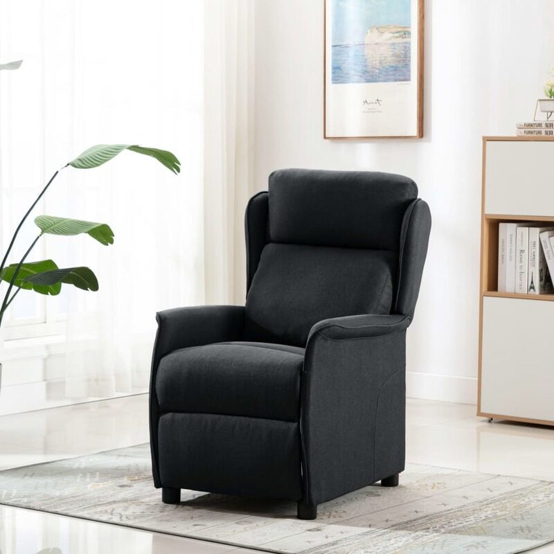 

vidaXL Recliner Dark Grey Fabric