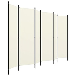 vidaXL 6-Panel Room Divider Cream White 300x180 cm